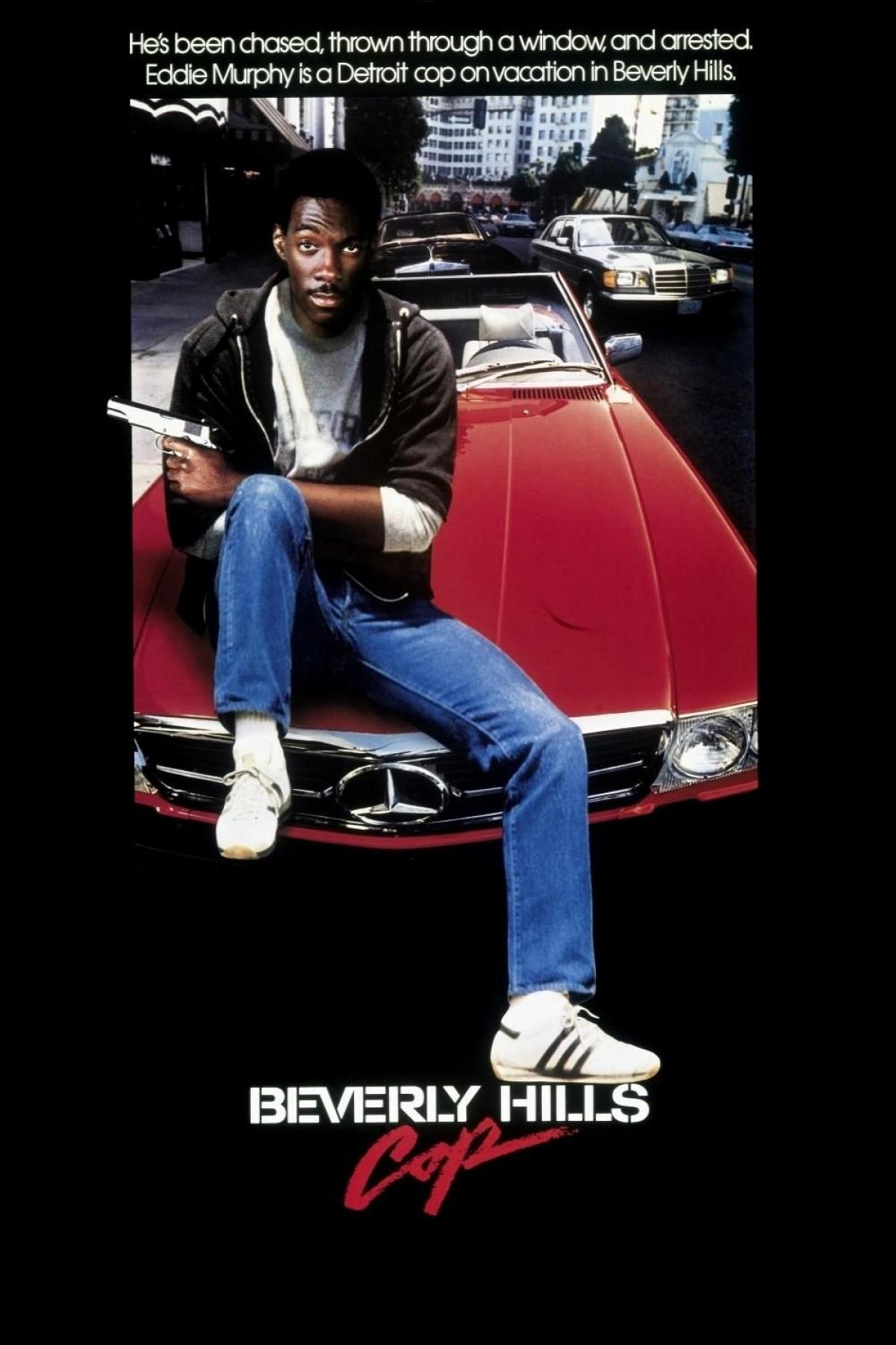 Cartel de Superdetective en Hollywood, de 1984