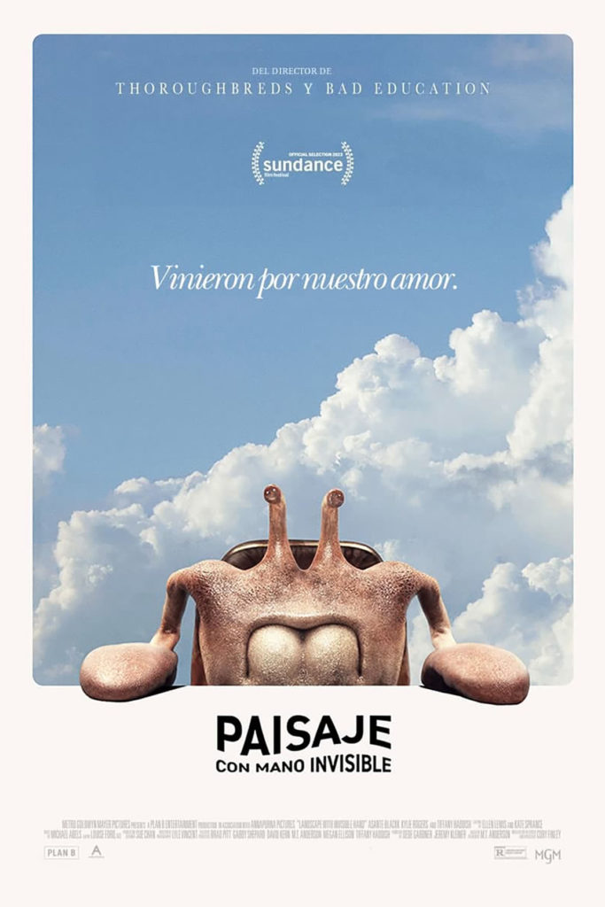 Paisaje con mano invisible - poster